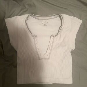 cream urban outfitters go for gold top